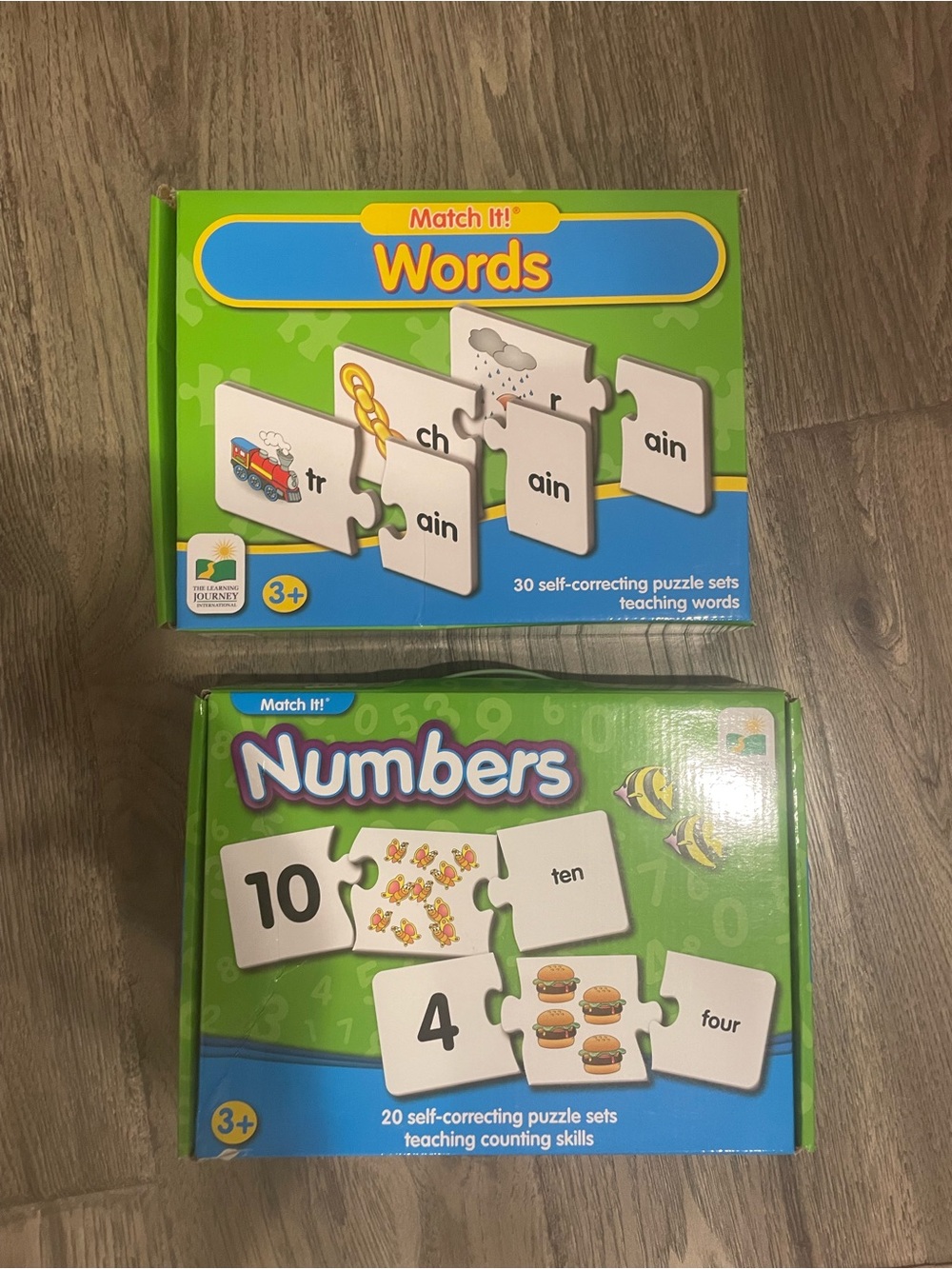 Match Words & Numbers Puzzle Sets -